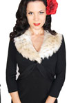 Marilyn Cropped Snow Leopard Cardigan by Steady - SALE