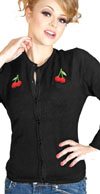 Double The Cherries Cardigan by Steady - SALE sz S only