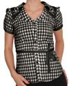 Show product details for Black/White Gingham Sparrow Top by Steady