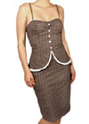 Show product details for Checked Pucker Dress By Steady 