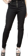 Black Bettie Girls Stretch Jean in black by Sourpuss