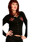 Vine Swallow Cardigan by Sourpuss - in black