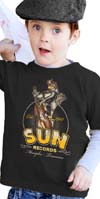 Sun Records- Roosterbilly on a black Kids Tee by Steady Clothing