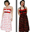 Show product details for Stella Doll Dress with Cherries Print by Collectif/Guilty Clothing - SALE