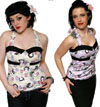 Show product details for Stella Faces & Spiderwebs Top by Collectif/Guilty Clothing - SALE
