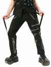Show product details for Slimfit Black Bondage Trouser by Dead Threads