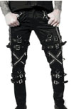Show product details for Slimfit Buckled & Zippered Trouser by Dead Threads