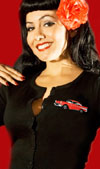 Classsic Chevy Cardigan in red or black by Viva Dulce Marina