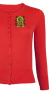 Our Lady of Guadalupe Cardigan in Red by Viva Dulce Marina - SALE