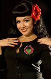 Shrunken Head Cardigan in black by Viva Dulce Marina