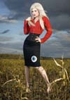 Show product details for Creepy Eyeball Pencil Skirt by Zombie Kitten - SALE