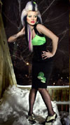 Show product details for Flying Saucer Pencil Skirt by Zombie Kitten - SALE