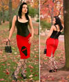 Show product details for Bat Coffin Pencil Skirt by Zombie Kitten - SALE