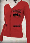 Womens Red Embalming Fluid Crimson Hearse Cardigan Sweater by Se7en Deadly