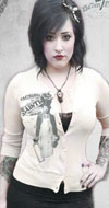 Womens Saintless Cream Cardigan Sweater by Se7en Deadly