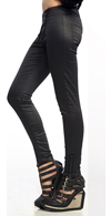 Girls Shimmer Skinny Jeans With Exposed Zippers by Lip Service - SALE