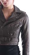 Washed Vinyl Moto Jacket by Lip Service- Copper/Black - SALE