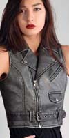 Washed Vinyl Moto Vest by Lip Service- GREY - SALE