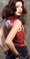 Washed Vinyl Moto Vest by Lip Service- RED
