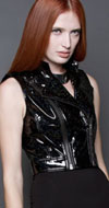Glitter PVC Moto Vest by Lip Service