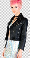 Veggie Leather Studded Girls Moto Jacket by Lip Service