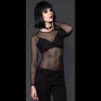 Fishnet Shirt in BLACK by Lip Service