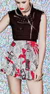 Japanese Print Skirt by Lip Service