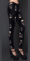 Skulls Print Leggings by Lip Service
