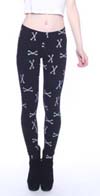 Crossbone Print Leggings by Lip Service