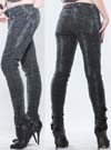 Python Addiction Black/Grey Skinny Jean With Zipper Hem by Lip Service - SALE