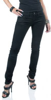 Girls Junkie Fit Super Slim Skinny Jean in BLACK by Lip Service