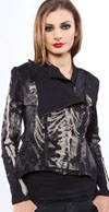 Skeleton Screen Girls Moto Jacket by Lip Service