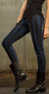 Girls Junkie Stripe Print Jean in BLACK/BLUE by Lip Service