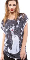 Fuck It on a Girls V Neck Top With Zip Back by Lip Service - SALE