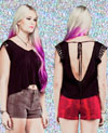 Open Back Studded Tank in Black by Lip Service
