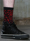 Red Leopard Guys Socks by Lip Service