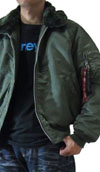 B-15 Flight Jacket by Alpha Industries- Sage Green