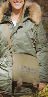 Womens Darla Hooded Flight Parka by Alpha Industries- Sage Green