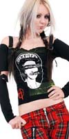 God Save the Queen Girls Cropped Deviant Distressed Top by Tiger of London