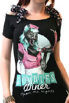 Annabel Bow Girls Top by Too Fast Clothing- Zombie Diner - SALE