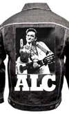 Limited Edition - Black Stretch Denim Jacket by Black Market Art Company - Johnny Cash
