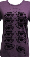 Spectacle on a plum girls fitted shirt by Annex Clothing - SALE sz M only