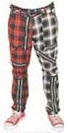Upstart Zip Pants by Dogpile- RED/KHAKI PLAID