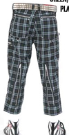 Flood Zipper Pants by Dogpile- GREEN/BLACK PLAID