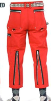 Flood Zipper Pants by Dogpile- RED