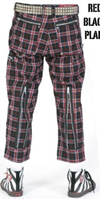 Flood Zipper Pants by Dogpile- RED/BLACK PLAID