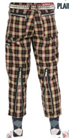Flood Zipper Pants by Dogpile- YELLOW/BLACK PLAID