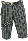 Zipper Shorts by Dogpile- Grey Plaid