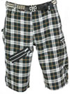 Zipper Shorts by Dogpile- Green Plaid