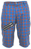 Zipper Shorts by Dogpile- Blue Plaid